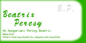 beatrix percsy business card